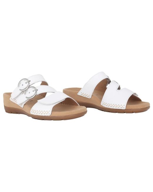 Gabor Schoenen ,Wit ,Leer Sandalen in het White