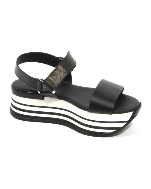 Hogan Metallic Flat Sandals