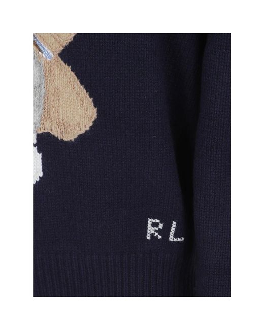 Round-Neck Knitwear Polo Ralph Lauren en coloris Blue
