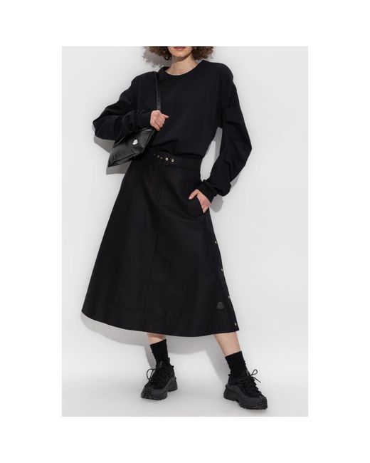 Moncler Black Midi Skirts