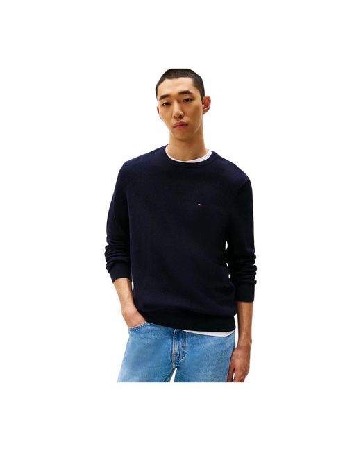 Tommy Hilfiger Blue Round-Neck Knitwear for men