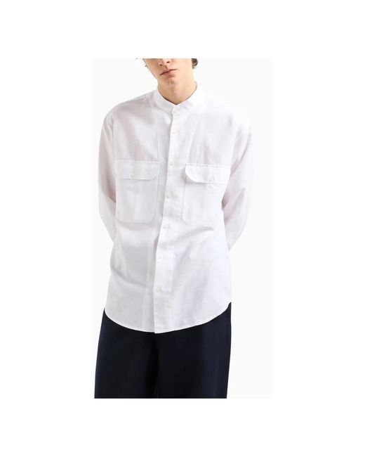 Armani Exchange Langarmhemd in White für Herren