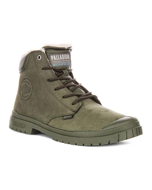 Palladium Green Winter Boots for men