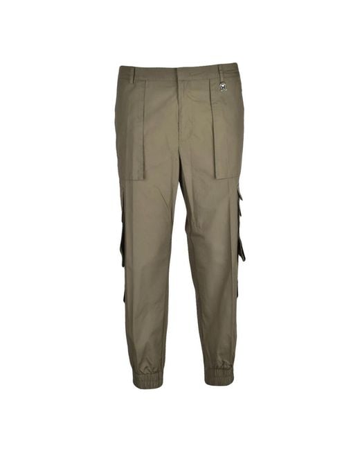 RICHMOND Green Slim-Fit Trousers for men