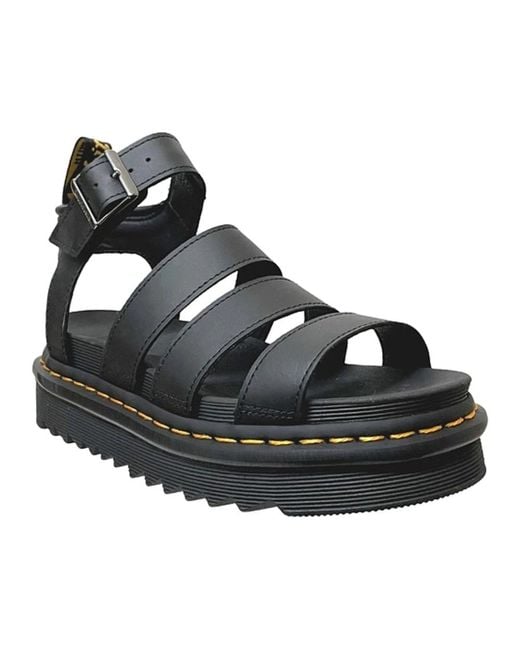 Dr. Martens Black Flat Sandals