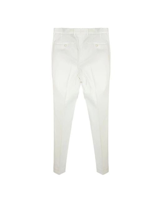 Incotex White Suit Trousers for men