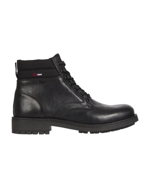 Lace-Up Boots Tommy Hilfiger de hombre de color Black