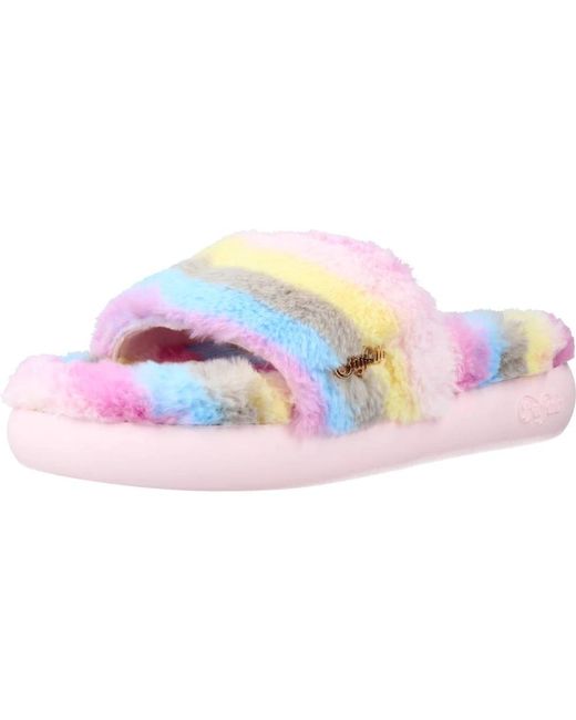 Buffalo Schoenen ,Veelkleurig ,Slippers in het Pink