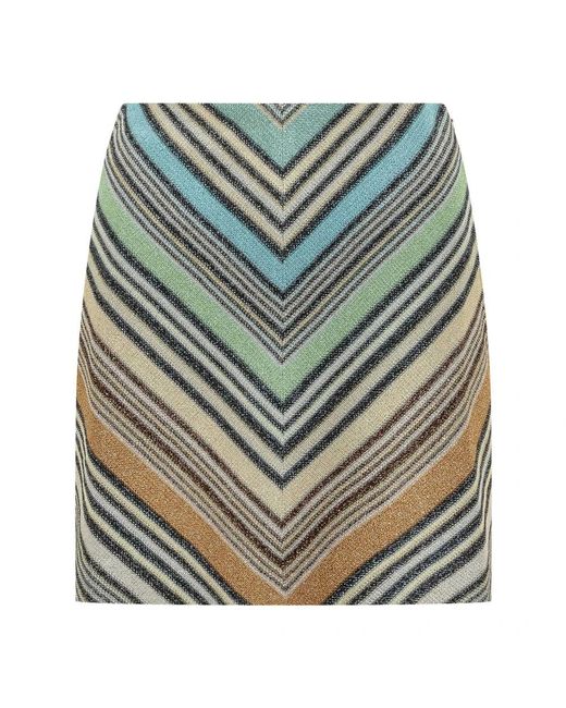 Missoni Geometric Pattern Mini Skirt in het Gray