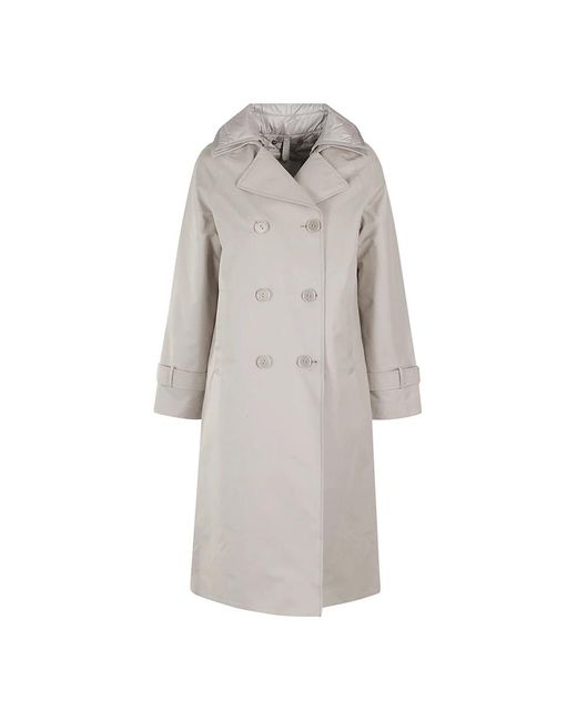 DUNO Gray Double-Breasted Coats