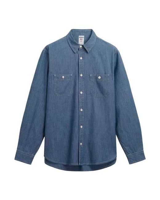 Sebago Blue Denim Shirts for men