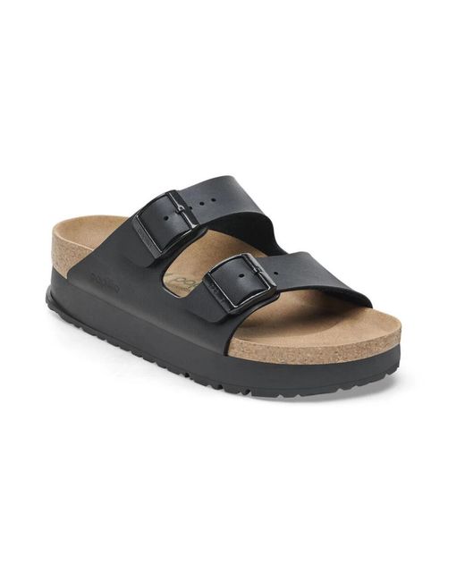 Birkenstock Black Arizona Pap Flex Platform Birko-flor 5