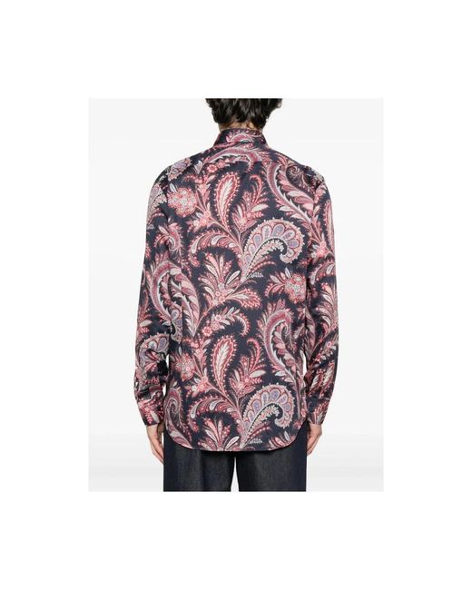 Etro Purple Shirt Roma for men