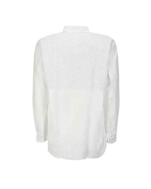 Comme des Garçons Baumwolle dobby x streifen popeline hemd in White für Herren