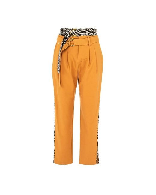 Slim-Fit Trousers Manila Grace de color Orange