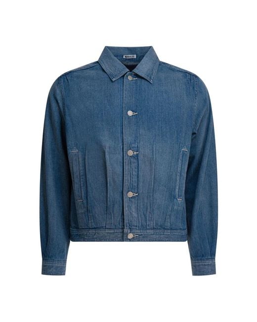 Auralee Blue Denim Jackets for men
