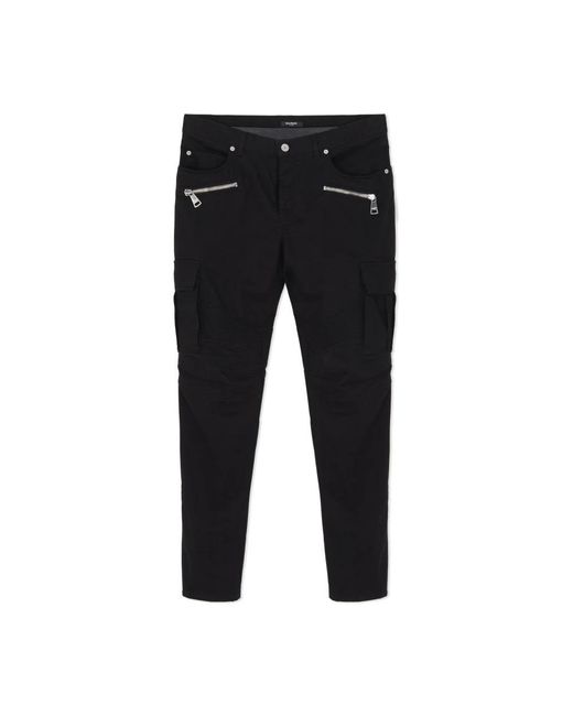 Balmain Black Slim-Fit Trousers for men