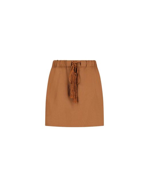 Max Mara Rokken ,Bruin ,Wol Tabarin Skirt in het Brown