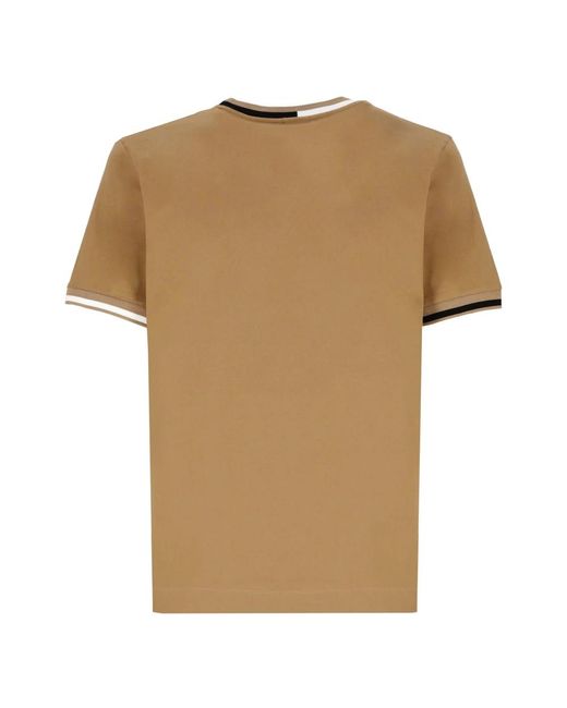 Boss S t-shirt mit kontrastdetails in Brown für Herren