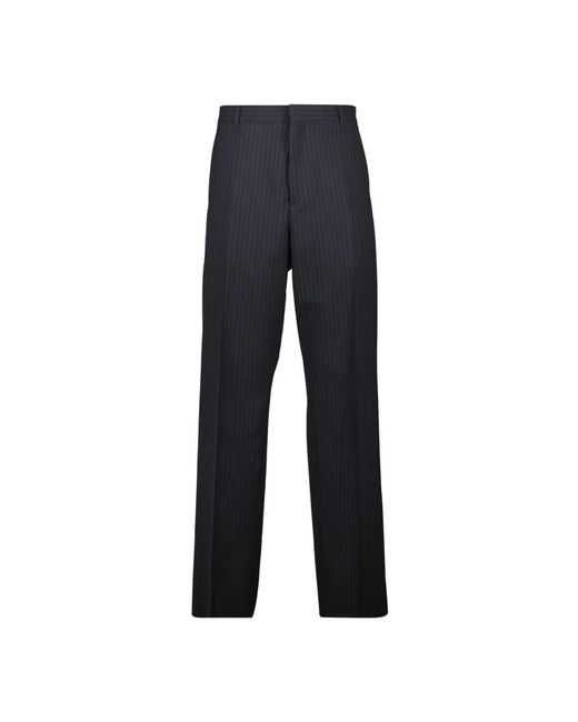Dior Broeken ,Blauw ,Wol Gestreept Wollen Broek Lente-Zomer 2025 in het Blue voor heren