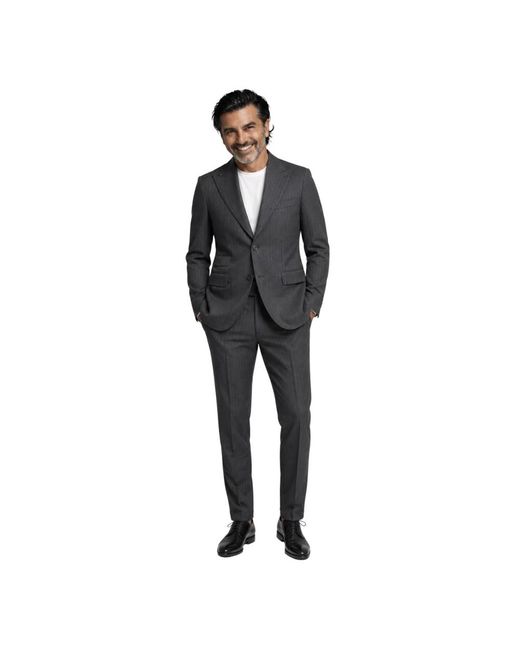 Franzese Collection Gray Single Breasted Suits for men