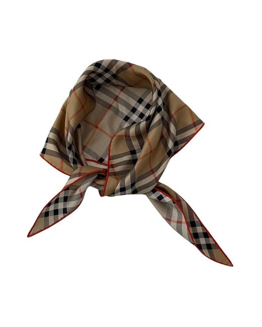 Burberry Brown Silky Scarves