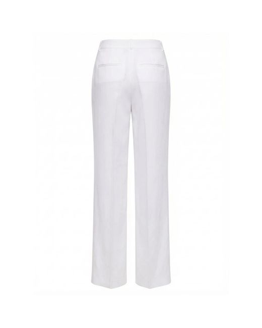 Peserico White Wide Trousers