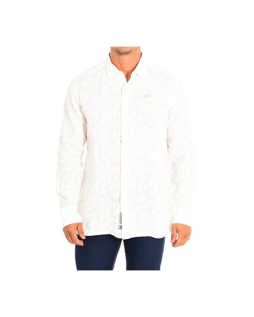 La Martina White Casual Shirts for men