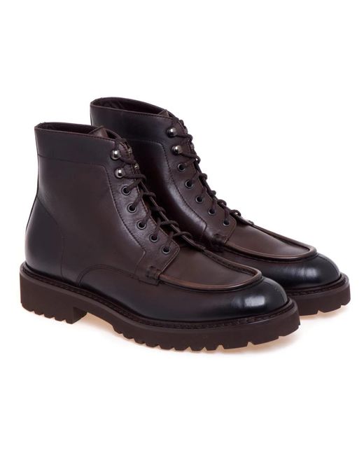 Doucal's Blue Lace-Up Boots for men