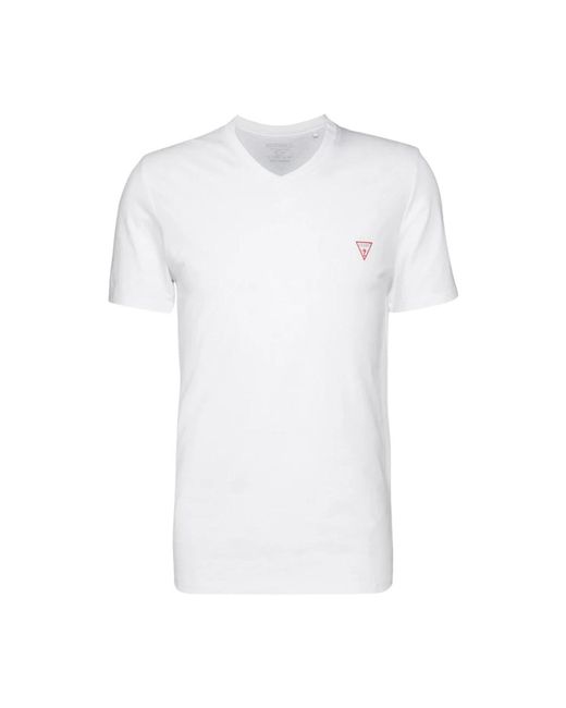 T-shirt basica 100% cotone - bianca di Guess in White da Uomo