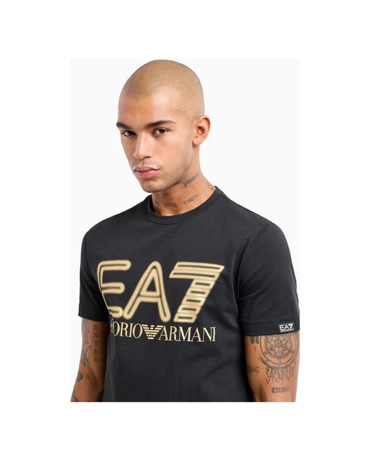 EA7 Black T-Shirts for men