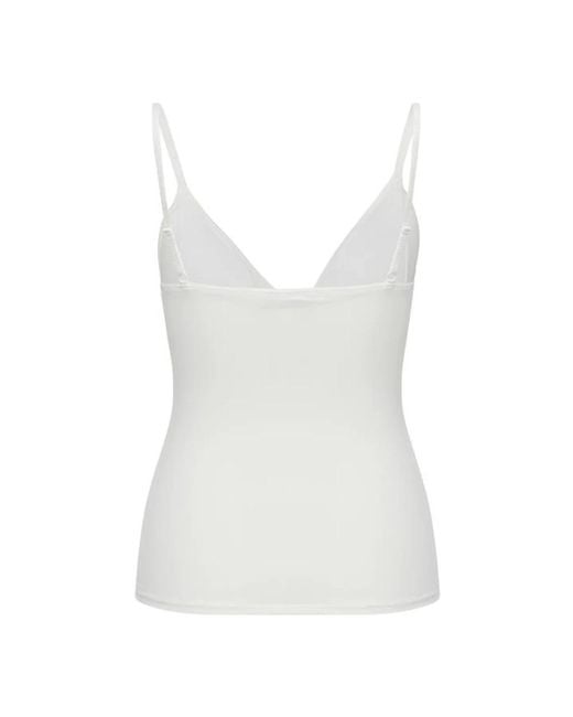 Gestuz White Sleeveless Tops