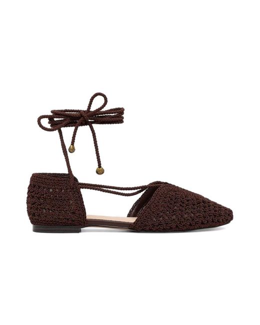 Twinset Brown Ballerina Shoes