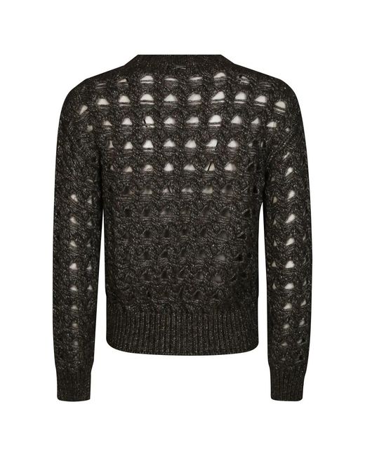 Herno Mesh Ronde Hals Top in het Black