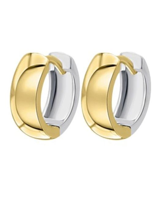 ONE ELEMENT Metallic Creolen Mit Weißgold