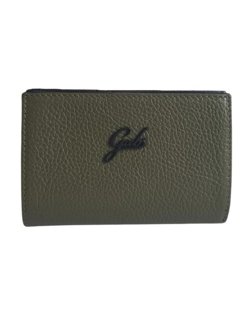 Gabs Accessoires ,Groen ,Leer Groen Leren Portemonnee Met Rits in het Green