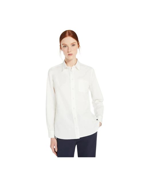 Max Mara White Klassisches Weißes Bracco Hemd