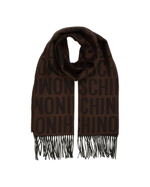 Moschino Black Wool Wool Scarf for men
