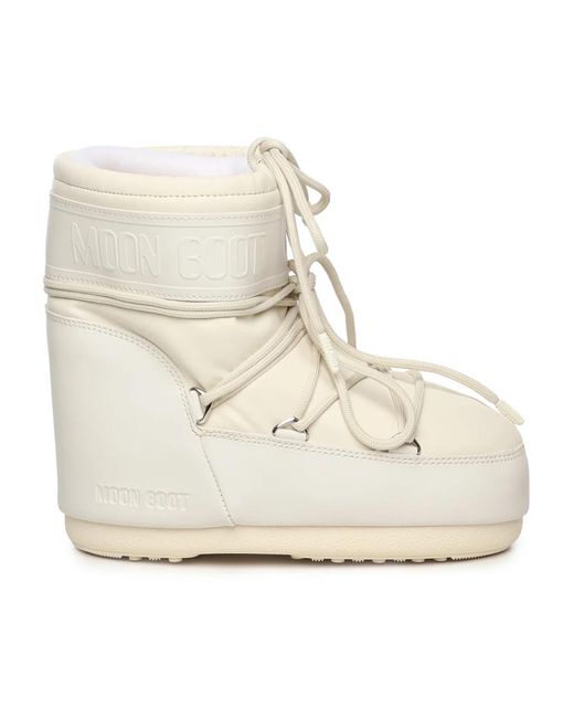 Moon Boot White Weiße Winterstiefel Mit Pvc-Details