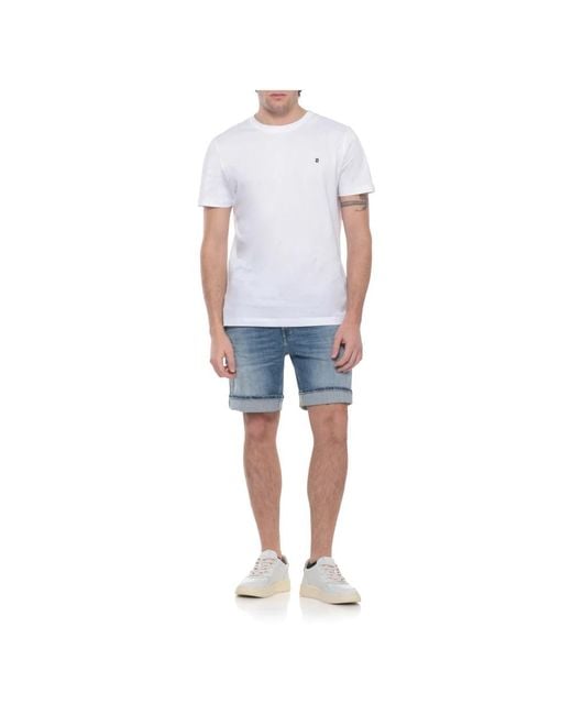 Dondup Blue Denim Shorts for men