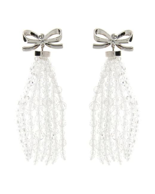 Self-Portrait White Earrings