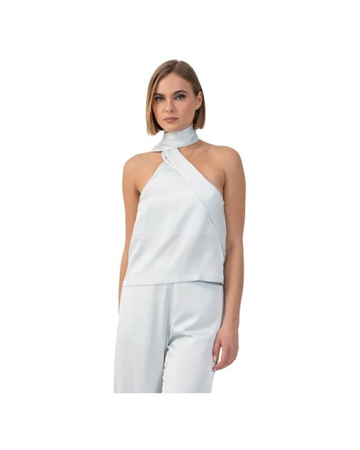 Kocca White Sleeveless Tops