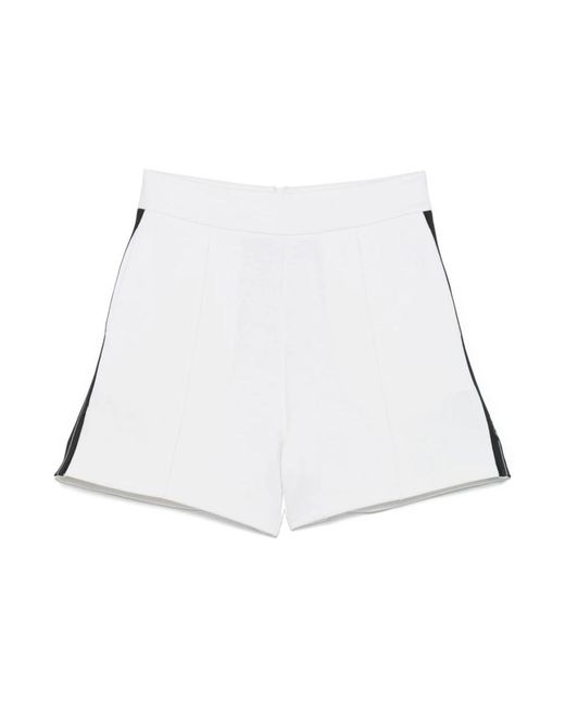 EA7 White Weiße Shorts Mit Elastischem Bund