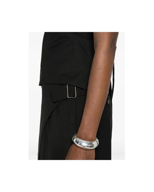 LA PISCINE Black Wide Trousers