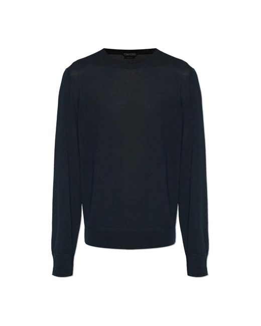Tom Ford Blue Round-Neck Knitwear for men
