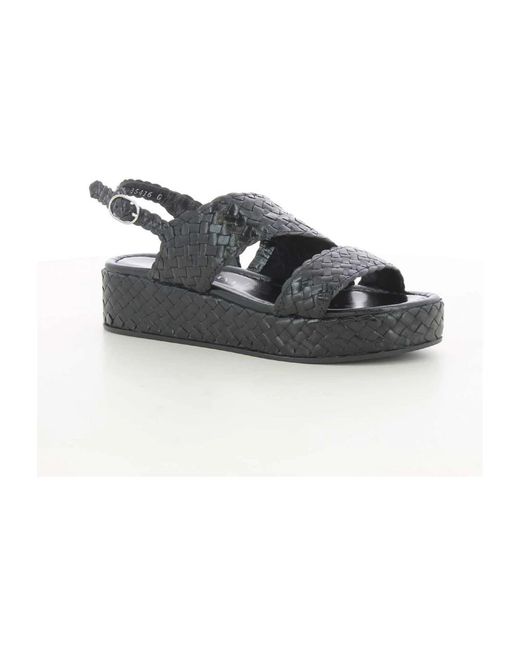 Pons Quintana Black Flat Sandals