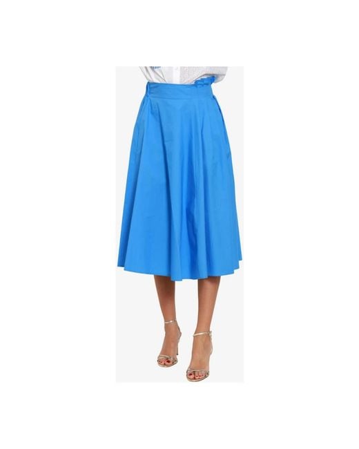 Midi Skirts MSGM de color Blue