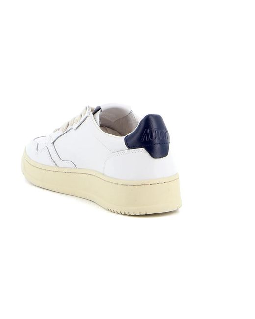 Autry Witte Leren Sneaker Met Zijlogo in het White voor heren