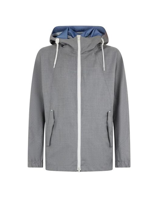 Herno Jassen ,Grijs ,Front Zip Jacket in het Gray voor heren
