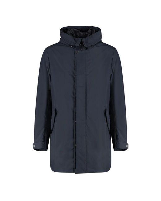 Moorer Technische Stoffparka Mit Gänsedaunen in Blue für Herren